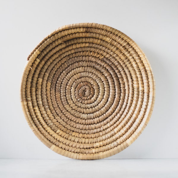 Natural Coil Basket, Woven Coiled Basket, Coffee Table Styling Bowl, Boho Home Decor, African Southwestern Wall Basket