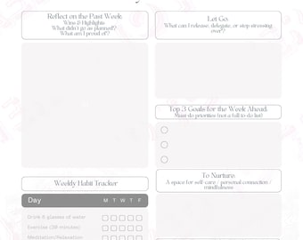 Weekly Reset Planner – Intentional Living Printable (Digital Download)