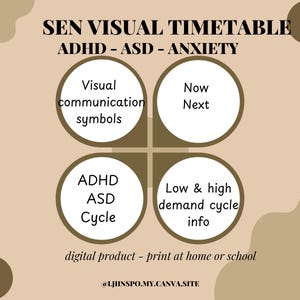 SEN Resource  - Visual Task Board -  Weekly Timetable -  ADHD & ASD Support Tools