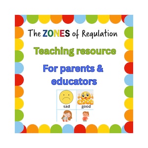Zones of Regulation Emotion Cards: Calm Down Strategies for Kids (PDF Download)