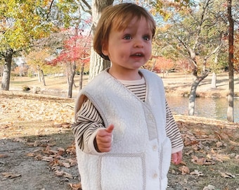 Baby Fleece Sherpa Vest: Unisex Warm Winter Toddler Outfit