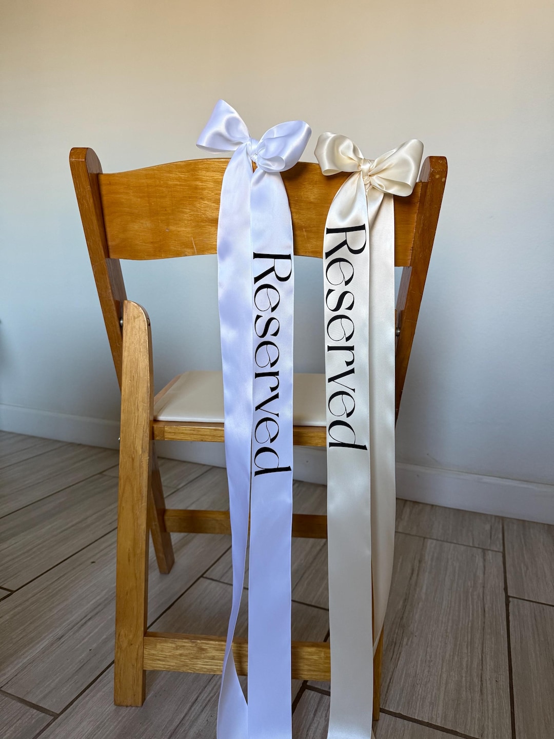 Reserved Wedding Chair Ribbons – Personalized Reserved Seating Ribbon ...