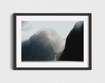 Milford Sound Photography Print, New Zealand Landscape Wall Art