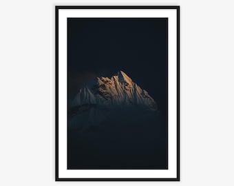 Stampa fotografica di Ama Dablam Nepal, paesaggio dell'Himalaya, arte murale