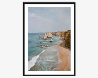 Stampa fotografica del paesaggio dei 12 Apostoli, arte murale del paesaggio costiero australiano, foto della Great Ocean Road, stampa dei Dodici Apostoli