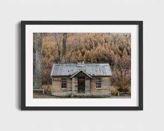 New Zealand Cabin Landscape Photography Print, Southern Alps Wall Art