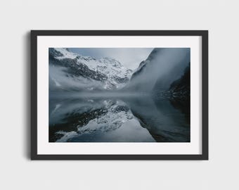 New Zealand Southern Alps Photography Print, Landscape Wall Art