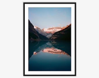 Stampa fotografica del lago Louise, arte murale del paesaggio di Banff