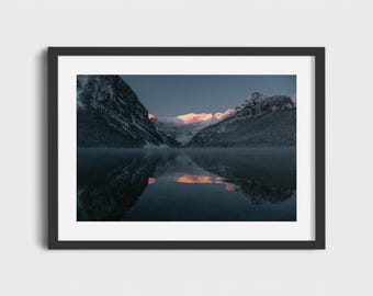 Stampa fotografica del lago Louise, arte murale del paesaggio di Banff