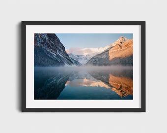 Stampa fotografica del lago Louise, arte murale del paesaggio di Banff