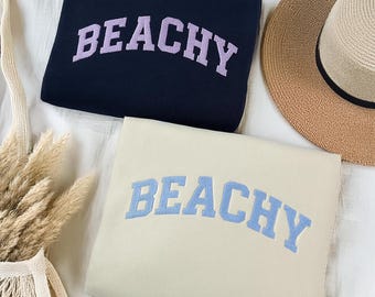 Bluza z haftem „Salty Beach”: bluza z kapturem Coastal Vibes