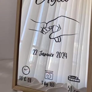Personalized birth frame