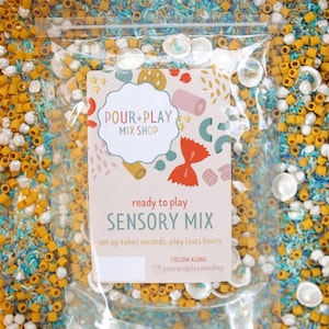 Shimmering Seas | Sensory Bin Filler | Sensory Play | Montessori | Learning | Educational play | Learning Through Play | Mix Shop | Pasta