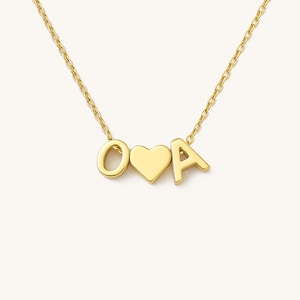 Stainless Steel Name Necklace – Custom Jewelry Gift for Her, Gold Letter Charm, Personalized Initial Necklace , CaitlynMinimalist Style