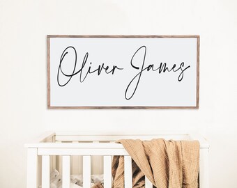 Baby Name Wood Sign, Wooden Name Signs for Nursery, Wall Decor for Nursery, Baby Shower Gift