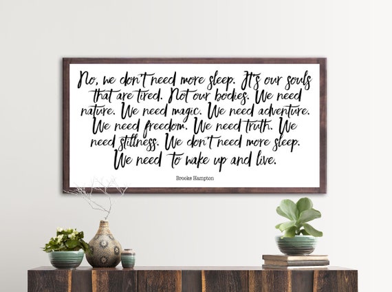 Inspired Quote Wood Sign Book Quote Wall Art Brooke Hampton Etsy