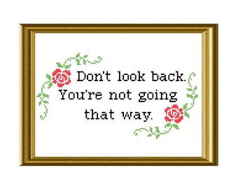 Inspirational Quote Counted Cross Stitch Pattern PDF Instant Download