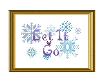 Let it Go Frozen Cross Stitch Pattern PDF Instant Download