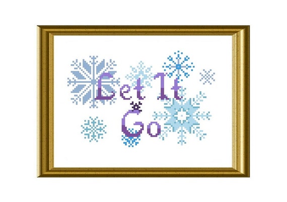Let It Go Frozen Cross Stitch Pattern PDF Instant Download - Etsy