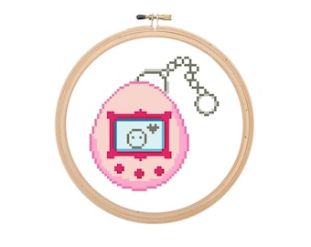 Tamagotchi Retro Counted Cross Stitch Pattern PDF Instant Download