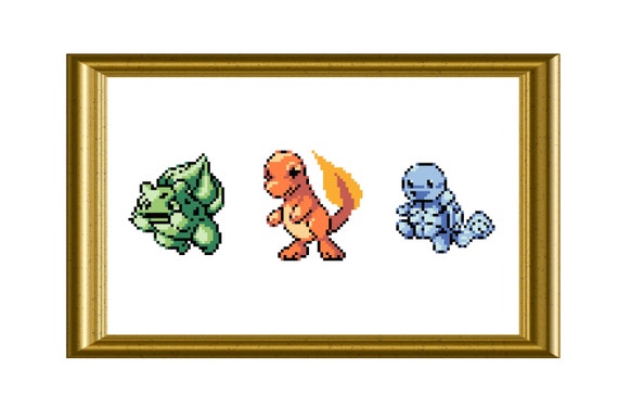 Pokemon Sleeping Starters, Bulbasaur, Charmander, and Squirtle