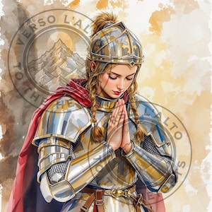 St. Joan of Arc {Patron Saint of France (Digital Download)} ~Catholic Art~ ~Saints~ ~Digital Art~ ~Saint Joan of Arc~
