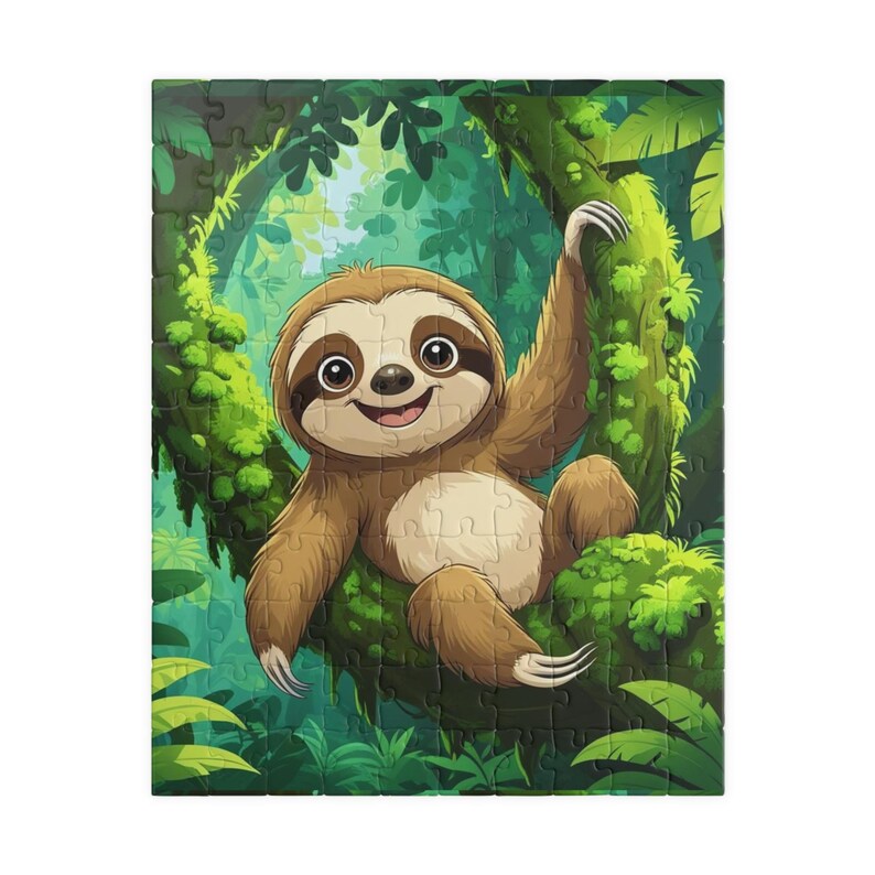Baby Sloth Puzzle - Fun Learning Activity for Kids, Educational Gift ...
