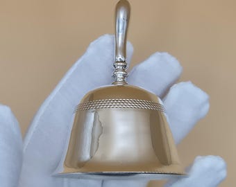 Campana de mano vintage de plata egipcia .900, campana de mesa con sello distintivo