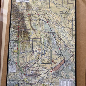 2017 USAF R-2508 Edwards AFB China Lake Airspace Map | Military Aviation Wall Decor