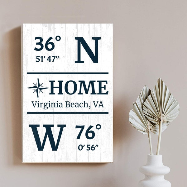 Personalized GPS Coordinate Sign Custom Compass Latitude Longitude Wall Décor- 16.5" x 10.5" **Ships Same Day **FREE 2nd Day Air Shipping!**