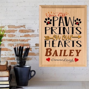 Personalized Dog Memorial or Cat Memorial Plaque Custom Sympathy Gift for Pet Owner Made in USA **Ships Same Day *FREE 2nd Day Air Shipping!