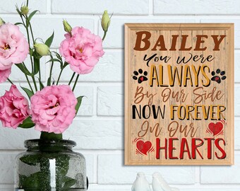 Custom Dog Memorial or Cat Memorial Sign PERSONALIZED Sympathy Gift for Pet Owner