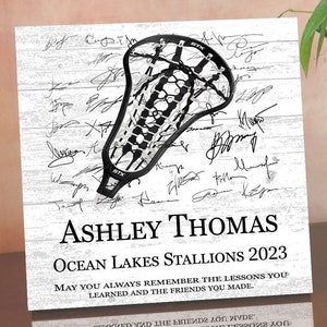 Personalized Lacrosse Plaque: Solid Wood Senior Gift, Team Keepsake
