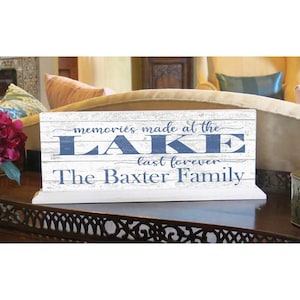 Custom Lake House Sign: Solid Wood Lake Home Decor