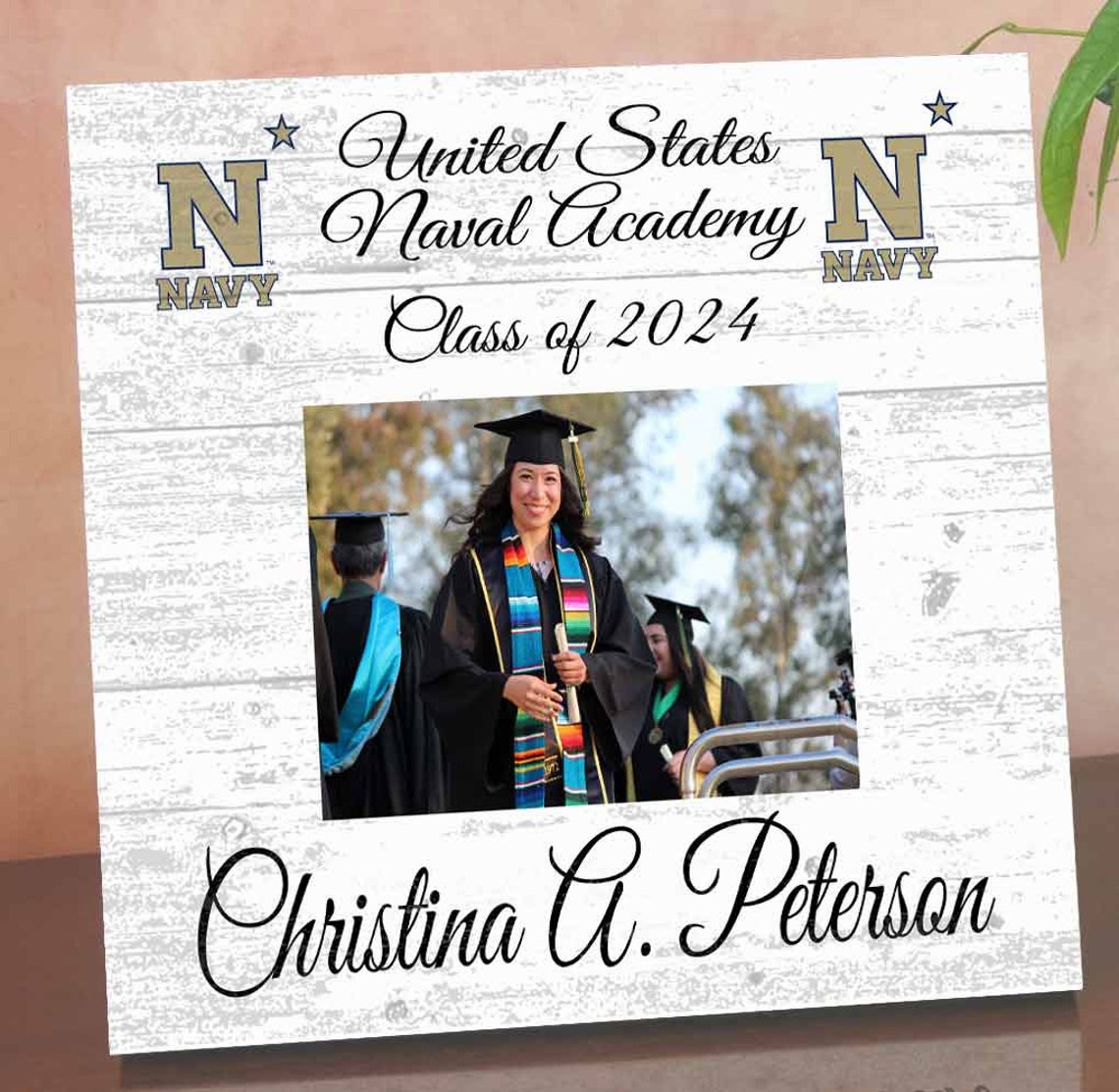 Naval Academy Frame With Printed Photo - USNA Graduation Class Frame ...