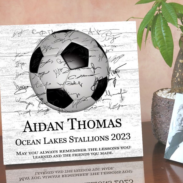 Wood Soccer Ball Plaque Etsy