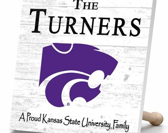 Personalized Kansas State Wildcats Family Wood Plaque – Officially Licensed K-State Decor