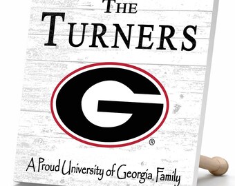 Personalized University of Georgia Bulldogs Family Wood Sign – Officially Licensed UGA Decor