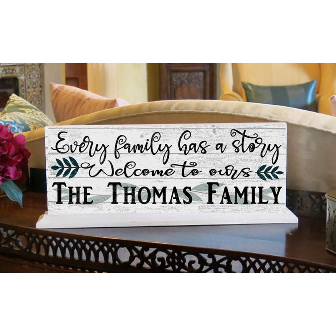 Personalized Family Name Wood Sign: 'every Family Has A Story' - Etsy