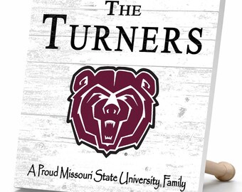 Personalized Missouri State University Bears Family Wood Plaque – Officially Licensed Decor