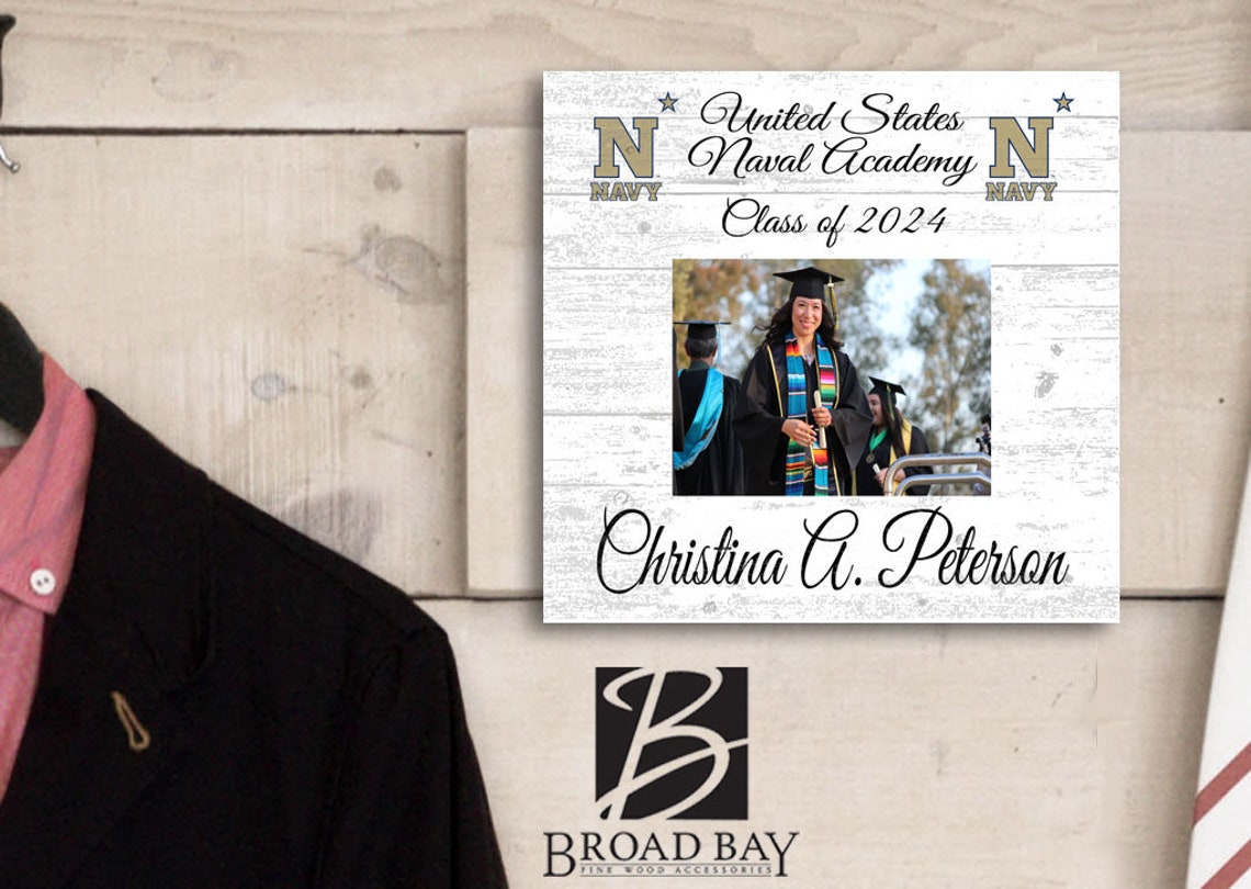 Naval Academy Frame With Printed Photo - USNA Graduation Class Frame ...