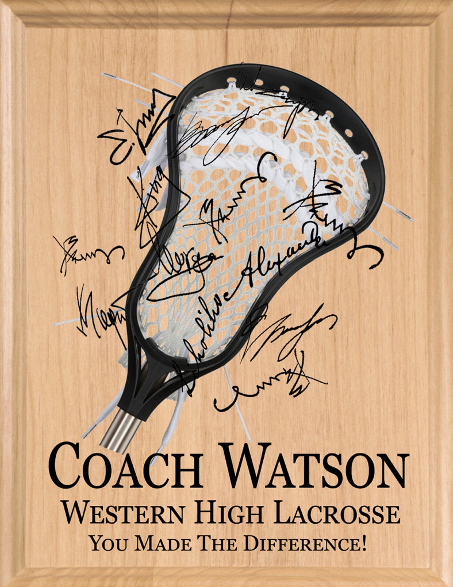 Lacrosse Coach Gift PERSONALIZED Signable Coach's Plaque Etsy