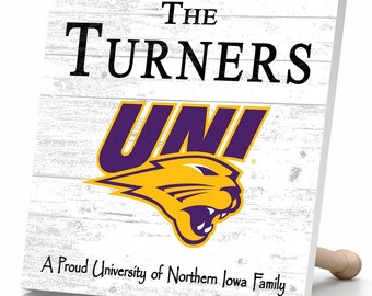 Personalized UNI Panthers Proud Family Wood Sign – University of Northern Iowa Decor