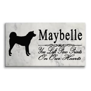 Personalized Akita Inu Memorial Stone: Custom Dog Garden Plaque