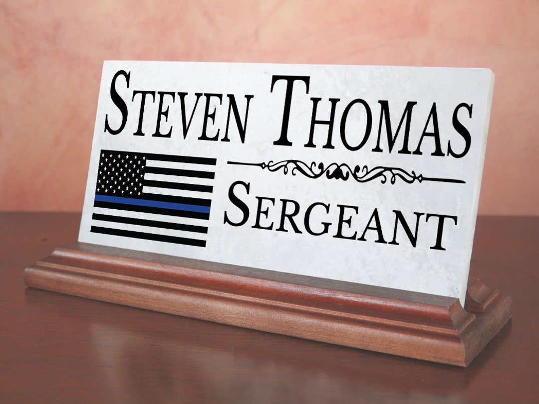 Police Officer Desk Name Plate Gift Custom Personalized Nameplate for