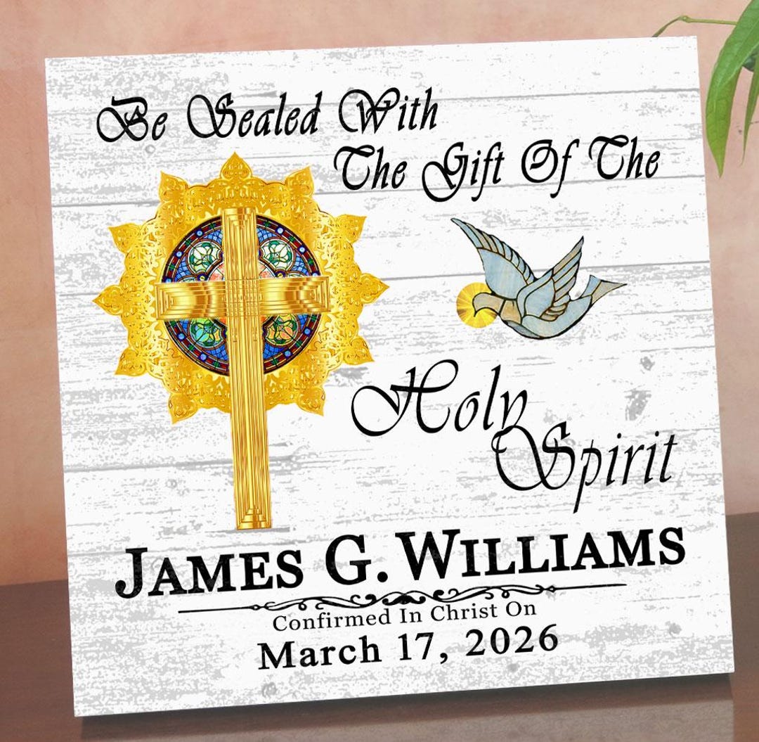 Personalized Confirmation Plaque – Custom Christian Gift With Name ...