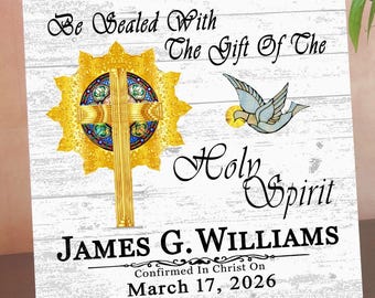 Personalized ConfirmationPlaque – Custom Christian Gift with Name & Date