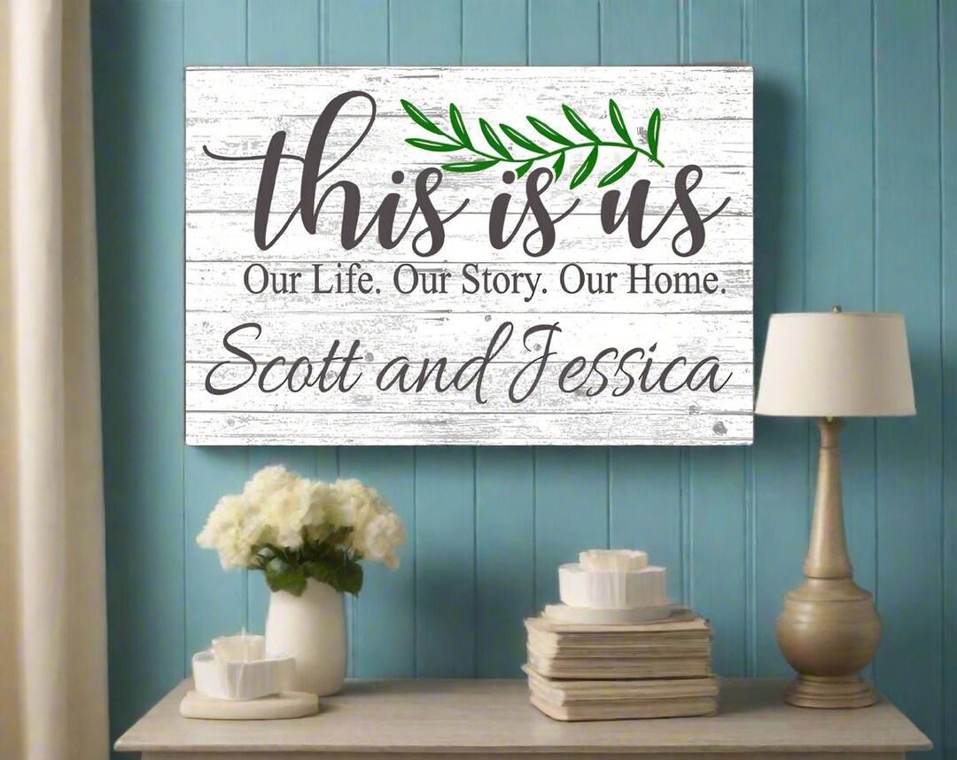 Personalized This is Us Sign: Custom Family Name Wood Decor - Etsy