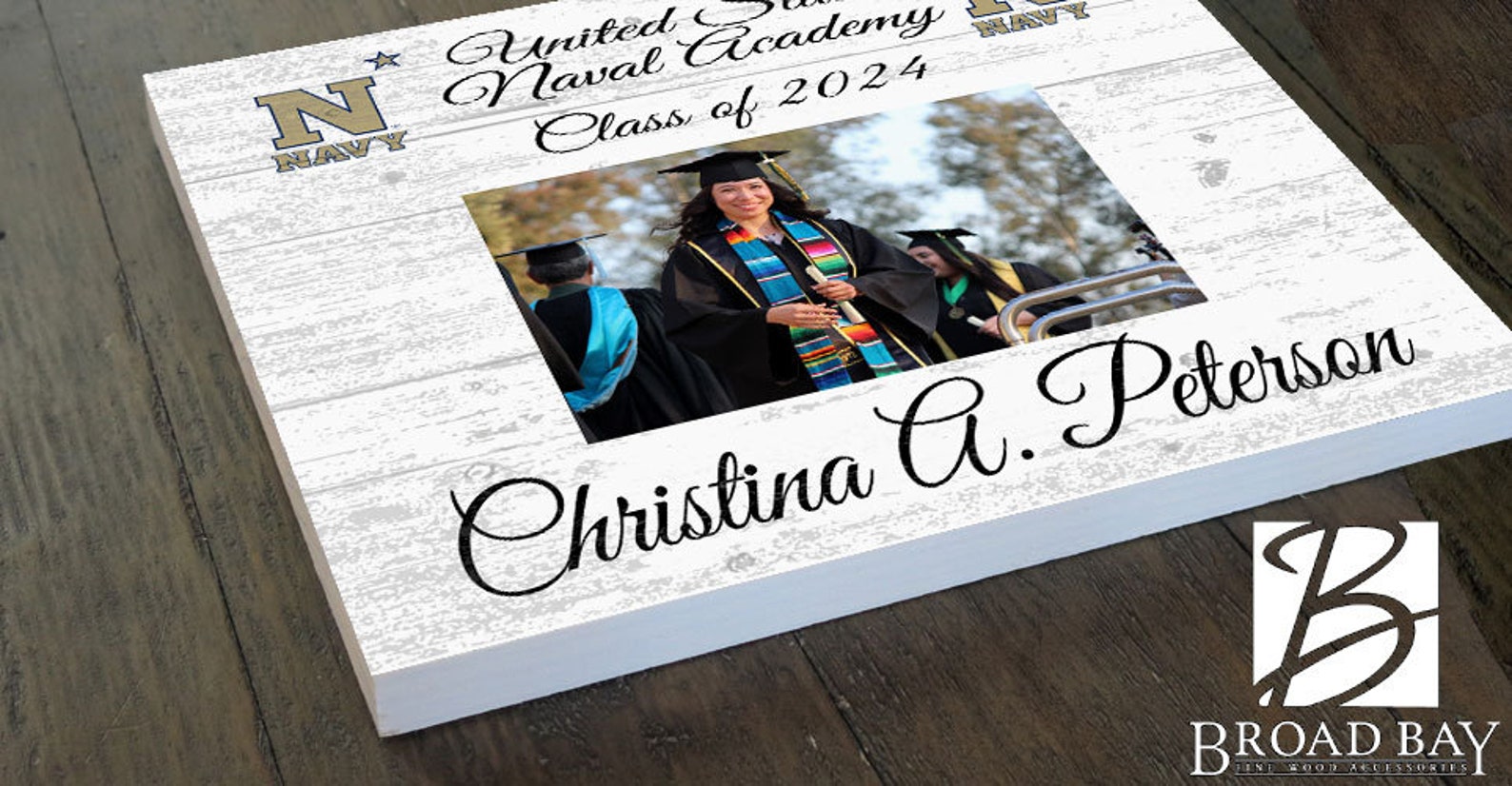 Naval Academy Frame With Printed Photo - USNA Graduation Class Frame ...