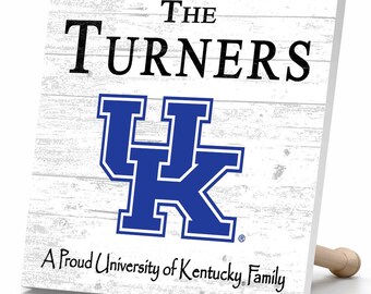 Personalized University of Kentucky Wildcats Family Sign – Officially Licensed Wood Plaque